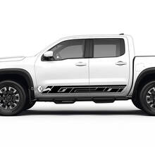 Kit de 2 pegatinas de vinilo a rayas para Nissan Frontier, panel basculante lateral
 3