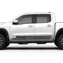 2 Nissan Calcomanía Panel basculante Mapa topográfico lateral Nissan Frontier Stripe Vinilo Pegatinas Kit 2 colores
 3