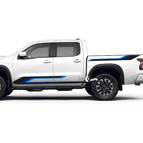 Kit de calcomanías de vinilo con franjas dobles para Nissan Frontier