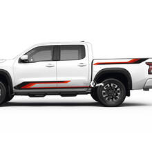 2 Nissan Calcomanía Rocker Panel Cama Guardabarros Trasero Lado Nissan Frontier Stripe Vinilo Pegatinas Kit 3 Colores
 2