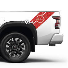 2 Nissan Calcomanía Cama Guardabarros Pick Up Mapa Topográfico Lateral Nissan Frontier Stripe Vinilo Pegatinas Kit
 3