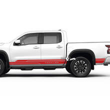 2 Nissan Calcomanía Panel basculante Logotipo de la cama Mapa topográfico lateral Nissan Frontier Stripe Kit de pegatinas de vinilo
 3