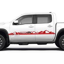 2 Nissan Calcomanía Puertas Hills Mountains Pro-4x Nissan Frontier Stripe Vinilo Pegatinas 3 Colores
 2