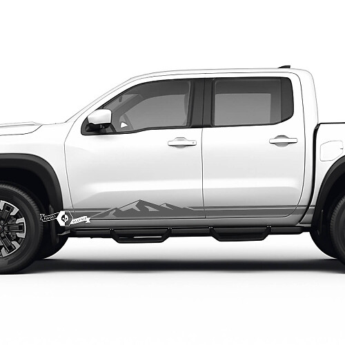 Kit de pegatinas de vinilo con franjas laterales estilo montaña para Nissan Frontier