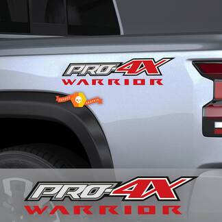 2X Nissan Frontier Pro-4X Warrior camioneta coche vinilo ambos lados pegatinas calcomanías gráficos
