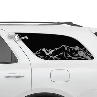 Par Dodge Durango puertas laterales ventana trasera montañas calcomanías de vinilo
