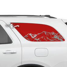 Par Dodge Durango puertas laterales ventana trasera montañas calcomanías de vinilo
 2