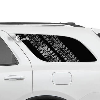 Par de pegatinas de vinilo para llantas de ventana trasera lateral de Dodge Durango
