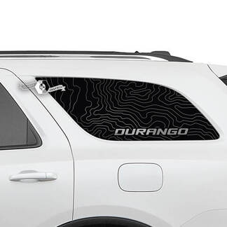 Par Dodge Durango ventana trasera lateral mapa topográfico líneas calcomanías pegatinas de vinilo
 1