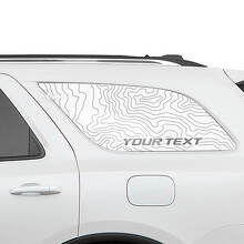 Pegatinas de vinilo para ventana lateral trasera en par con mapa topográfico para Dodge Durango_2
