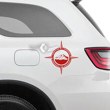 Par de pegatinas de vinilo con el logotipo de Dodge Durango Side Mountains
 2
