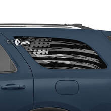 2 pegatinas de vinilo con bandera de EE. UU. para ventana trasera lateral de Dodge Durango
 2