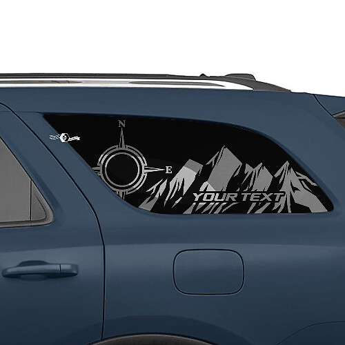 Kit de Vinilos para Ventanas Laterales Traseras Estilo Montañas para Dodge Durango
