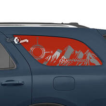 2x Dodge Durango Lado Ventana Trasera Montañas Brújula Calcomanía Vinilo Pegatinas
 3