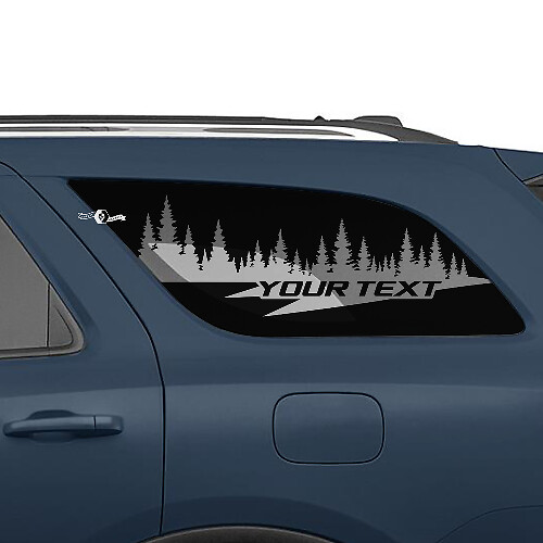 Par de pegatinas de vinilo para ventana lateral trasera Pine Forest para Dodge Durango