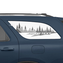 Par de pegatinas de vinilo para ventana lateral trasera Pine Forest para Dodge Durango_2