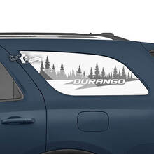 Par de pegatinas de vinilo con el logotipo del bosque de la ventana trasera lateral de Dodge Durango
 3