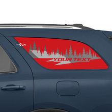 Par de pegatinas de vinilo para ventana lateral trasera Pine Forest para Dodge Durango_3