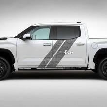 Kit de Calcomanías de Vinilo con Rayas Dobles Laterales Mapa Topográfico para Toyota Tundra_2