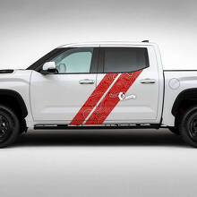 Kit de Calcomanías de Vinilo con Rayas Dobles Laterales Mapa Topográfico para Toyota Tundra_3