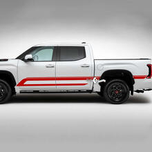 Par Toyota Tundra Vintage Retro Puertas Cama Lado Trasero Guardabarros Trim Dual Stripes Vinilo Pegatinas Calcomanía
 3