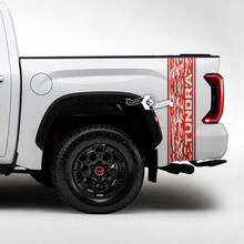 Par Toyota Tundra Bed Side Rear Fender Logo Destroyed Grange Stripes Vinilo Pegatinas Calcomanía
 3