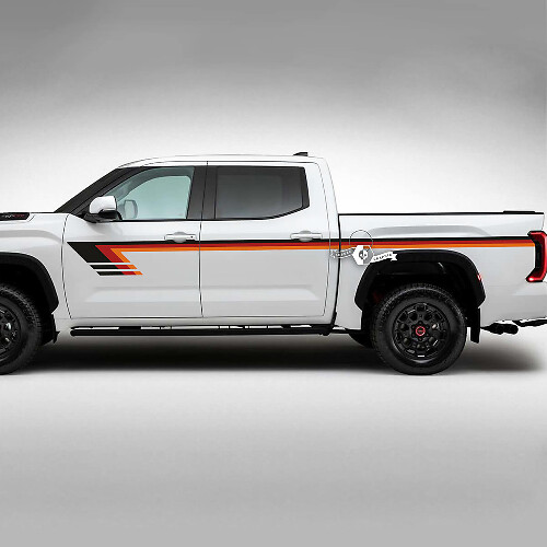 Par Toyota Tundra Vintage Retro Rocker Panel Bed Side Rear Fender Stripes Vinilo Pegatinas Calcomanía 3 colores
