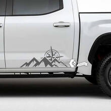 Par Toyota Tundra Door Mountains Compass Side Stripes Vinilo Pegatinas Calcomanía
 3