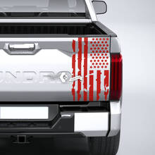 Toyota Tundra Bed Pickup Truck Portón trasero destruido Grange Stripes Bandera de EE. UU. Pegatinas de vinilo Calcomanía
 3