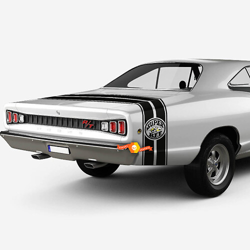 Dodge 1969 Super Bee Tail Band Stripe Vinilo calcomanía gráficos
