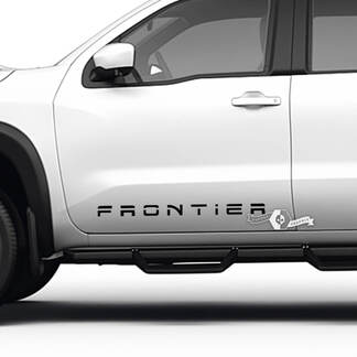 Par de calcomanías gráficas para coche Nissan Frontier, pegatinas gráficas con logotipo de puertas laterales, calcomanías gráficas de vinilo
