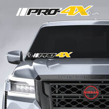 Calcomanía de vinilo con logotipo PRO-4X para parabrisas de Nissan Frontier_2