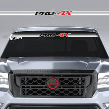 Parabrisas Nissan Frontier PRO-4X Vinilo Pegatinas Calcomanías Gráficos 3 Colores
 2