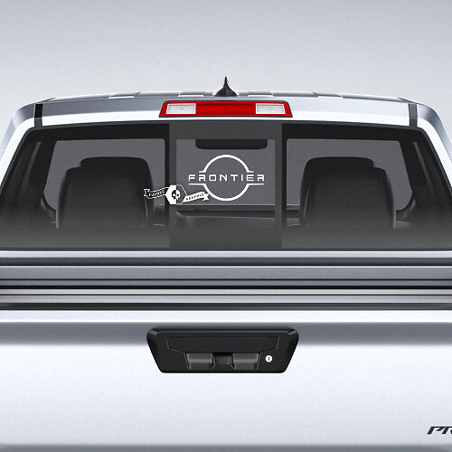 Calcomanía de vinilo para ventana trasera con logotipo Frontier para Nissan Frontier