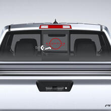 Calcomanía de vinilo para ventana trasera con logotipo Frontier para Nissan Frontier 2