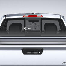 Calcomanía de vinilo para ventana trasera con logotipo Frontier para Nissan Frontier 3