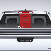 Adhesivo de vinilo para ventana trasera estilo topográfico Pro-4X para Nissan Frontier_2