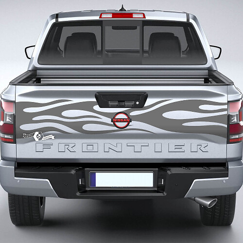 Nissan Frontier Tailgate Flame Vinilo Pegatinas Calcomanías Gráficos
