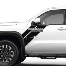 Par de puertas, guardabarros delantero, logotipo de Frontier, pegatinas de vinilo a rayas, gráficos, 2 colores
 2