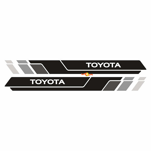 2 Puertas laterales de Toyota Tacoma Striegas Rocker Panel Pegatinas de vinilo Kit de calcomanía para Toyota Tacoma
