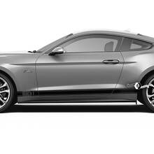 Par Ford Mustang Mach 1 Rocker Calcomanía Vinilo Etiqueta Coche Vehículo Shelby Sport Racing Stripe
 3