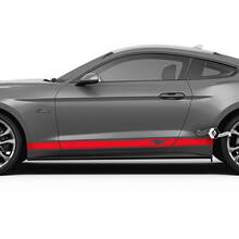 Par Ford Mustang Mach Rocker Panel calcomanía vinilo pegatina Logo coche vehículo Shelby Sport Racing Stripe
 2