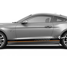 Par Ford Mustang Mach Rocker Panel Calcomanía Vinilo Etiqueta Línea Coche Vehículo Shelby Sport Racing Stripe 2 colores
 2