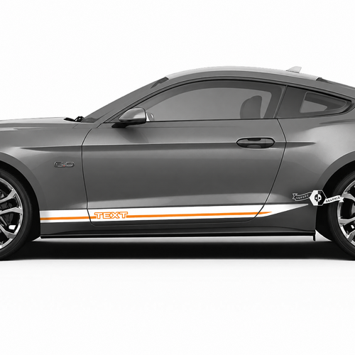 Kit de vinilo de calcomanías de franjas de acento de contorno personalizado para paneles laterales de Musclecar Musclecarmodel