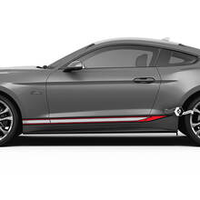 Par Ford Mustang Mach Rocker Panel Calcomanía Vinilo Etiqueta Coche Vehículo Shelby Sport Racing Stripe 3 colores
 2