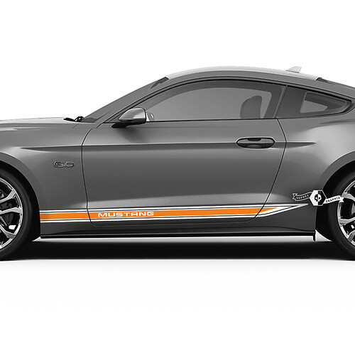 Panel basculante a rayas para Ford Mustang Mach 1 Shelby GT500 GT350, pegatina de vinilo de 2 colores
