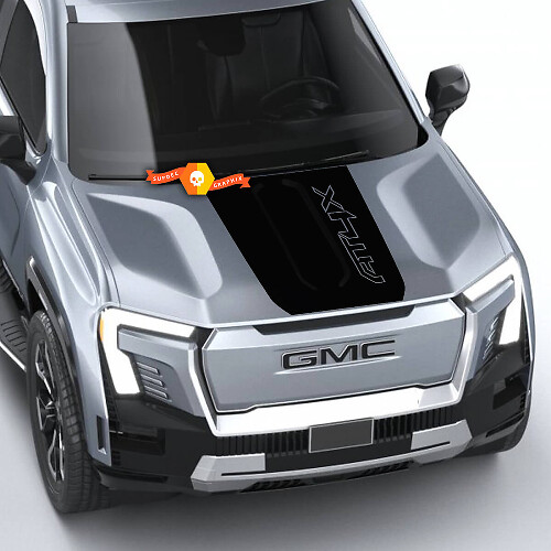 Calcomanía de Vinilo de Capó Estilo Blackout AT4X para GMC Sierra 1500 AT4X