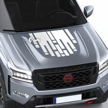 Nissan Frontier S SV Pro-4x Hood Vinilo Calcomanía Camo Tetris Etiqueta gráfica
 2