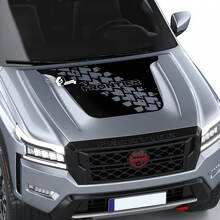 Calcomanía para capó Nissan Frontier S SV Pro-4x, calcomanías gráficas opacas de vinilo con pista de neumáticos todoterreno
 2