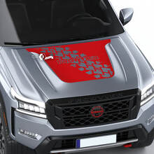 Calcomanía para capó Nissan Frontier S SV Pro-4x, calcomanías gráficas opacas de vinilo con pista de neumáticos todoterreno
 3